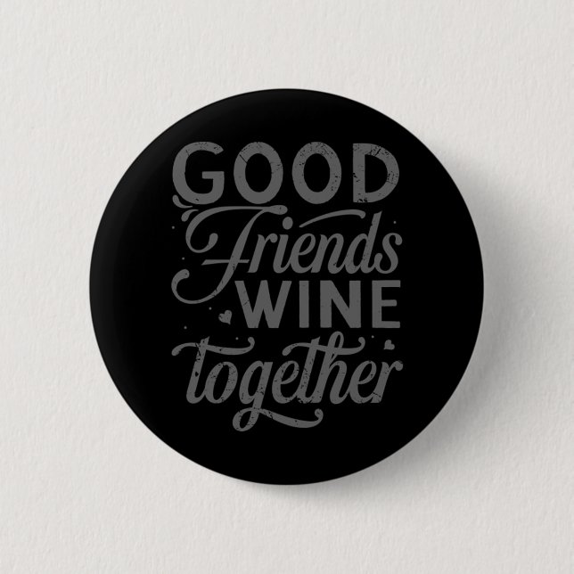 Besties BFF Heart Best Friends Bestie  Button (Front)