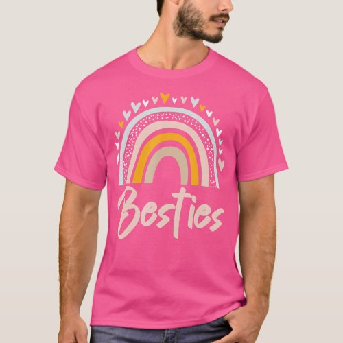 Besties BFF Heart Best Friends Bestie T_Shirt