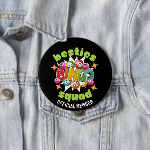 BESTIES BINGO SQUAD Custom Name Bachelorette Button