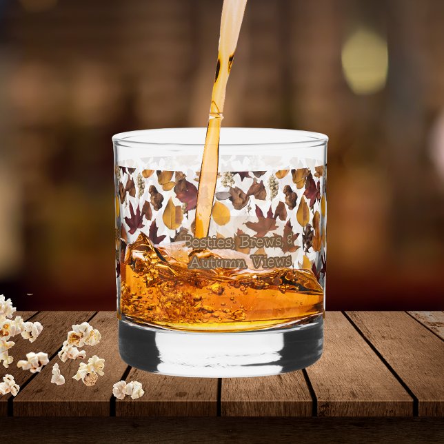 Besties Brews and Autumn Views Whiskey Glass (Creator Uploaded)
