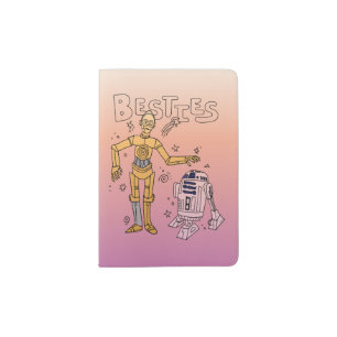 Besties C-3PO & R2-D2 Cartoon Doodle Passport Holder