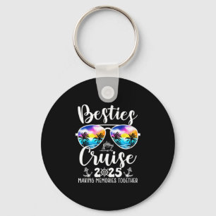 Besties Cruise 2025 Matching Friends Group Cruisin Keychain