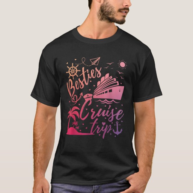 Besties Cruise Trip Summer Friends Vacation Matchi T-Shirt (Front)