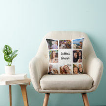 Besties Custom Photo throw Pillow