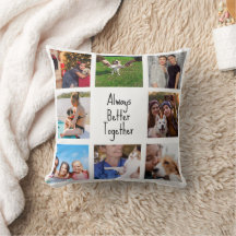 Besties Custom Photo throw Pillow