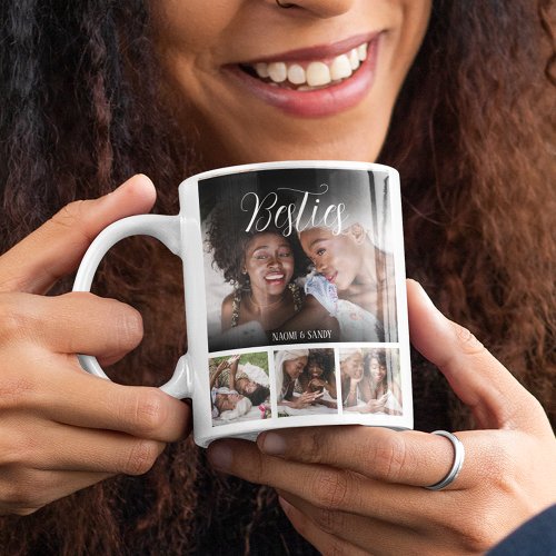 Besties Customized Photo Collage Coffee Mug