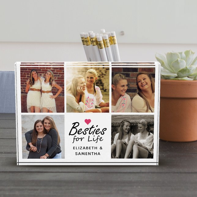Besties For Life Script Best Friends Photo Collage (Creator Uploaded)