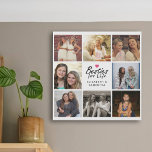 Besties For Life Script Best Friends Photo Collage Faux Canvas Print<br><div class="desc">Celebrate your unbreakable bond with our "Besties For Life" script photo collage faux canvas print! Featuring the quote "Besties for life" in elegant black script typography with a cute hot pink heart icon on the top, this print is a beautiful tribute to your friendship. Personalize it with your names below...</div>