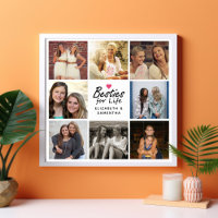 Besties for Life Script Best Friends Photo Collage