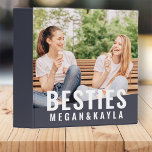Besties Forever Best Friends BFF Modern Chic Photo<br><div class="desc">This simple and modern design is composed of sans serif typography. Add custom photo of you and your best friend.</div>
