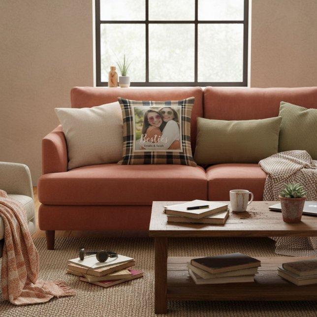 Besties  forever bff friendship best friends throw pillow (Creator Uploaded)