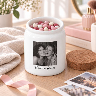 Besties Forever Custom Photo Best Friend Keepsake Candy Jar