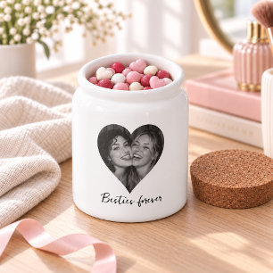 Besties Forever Custom Photo Best Friend Keepsake Candy Jar
