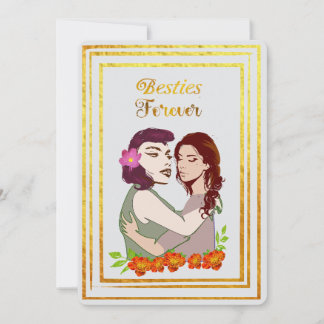 Besties Forever greetings  Holiday Card
