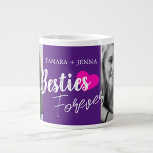 Besties Forever heart two photos custom Giant Coffee Mug