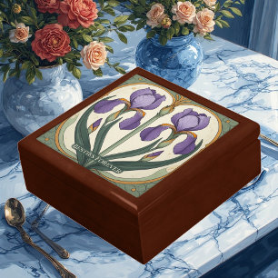 Besties Forever Purple Iris Decorative Sage Green  Gift Box