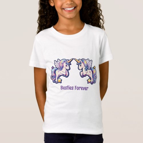 Besties Forever Unicorn T_Shirt