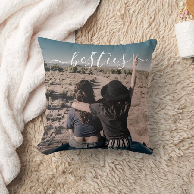 Besties Friends Throw Pillow (Blanket)