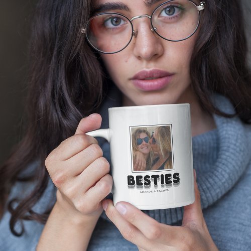 Besties Friendship BFF Photo Collage Coffee Mug