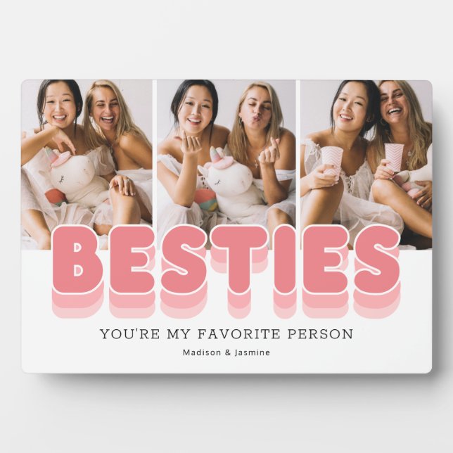 Besties Friendship Photo Plaque (Front)