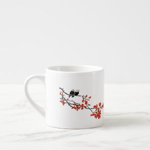 Besties Gift Two Birds on Tree Branch Espresso Cup