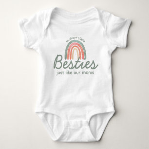 Besties Just Like Our Moms Custom Boho Matching Baby Bodysuit