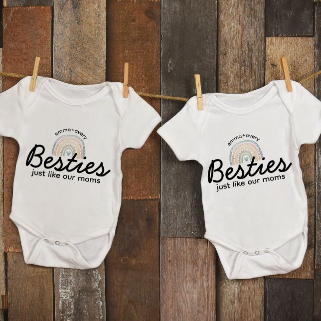Besties Just Like Our Moms Personalized Matching Baby Bodysuit (Creator Uploaded)