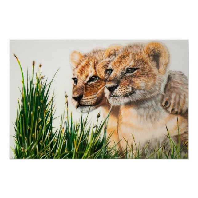 Besties lion cubs glossy poster (Front)