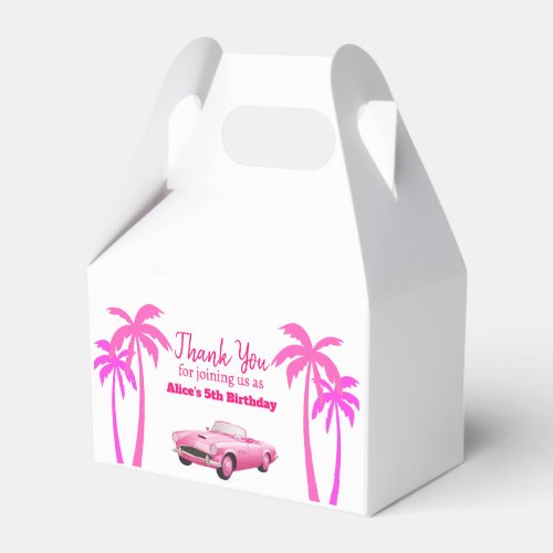 Besties Malibu Pink Doll Beach Favor Boxes