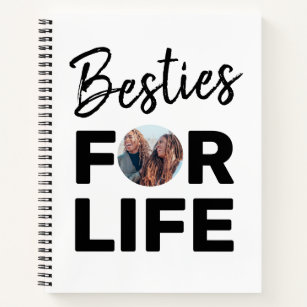 Besties Modern BFF Best Friends Photo Fun Birthday Notebook