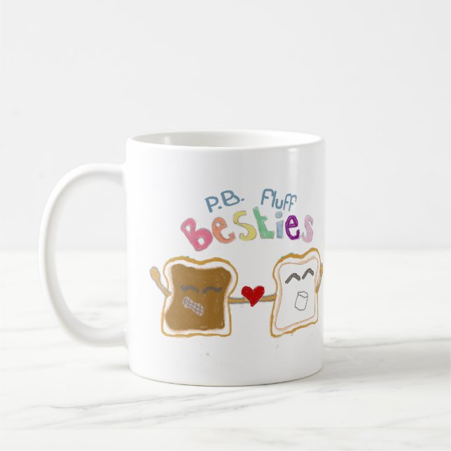 besties peanut butter fluff coffee mug (Left)
