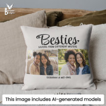 BESTIES Personalized 2 Photo Then Now Best Friends