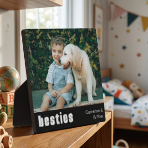 Besties Pet And Child Photo Best Friends Plaque