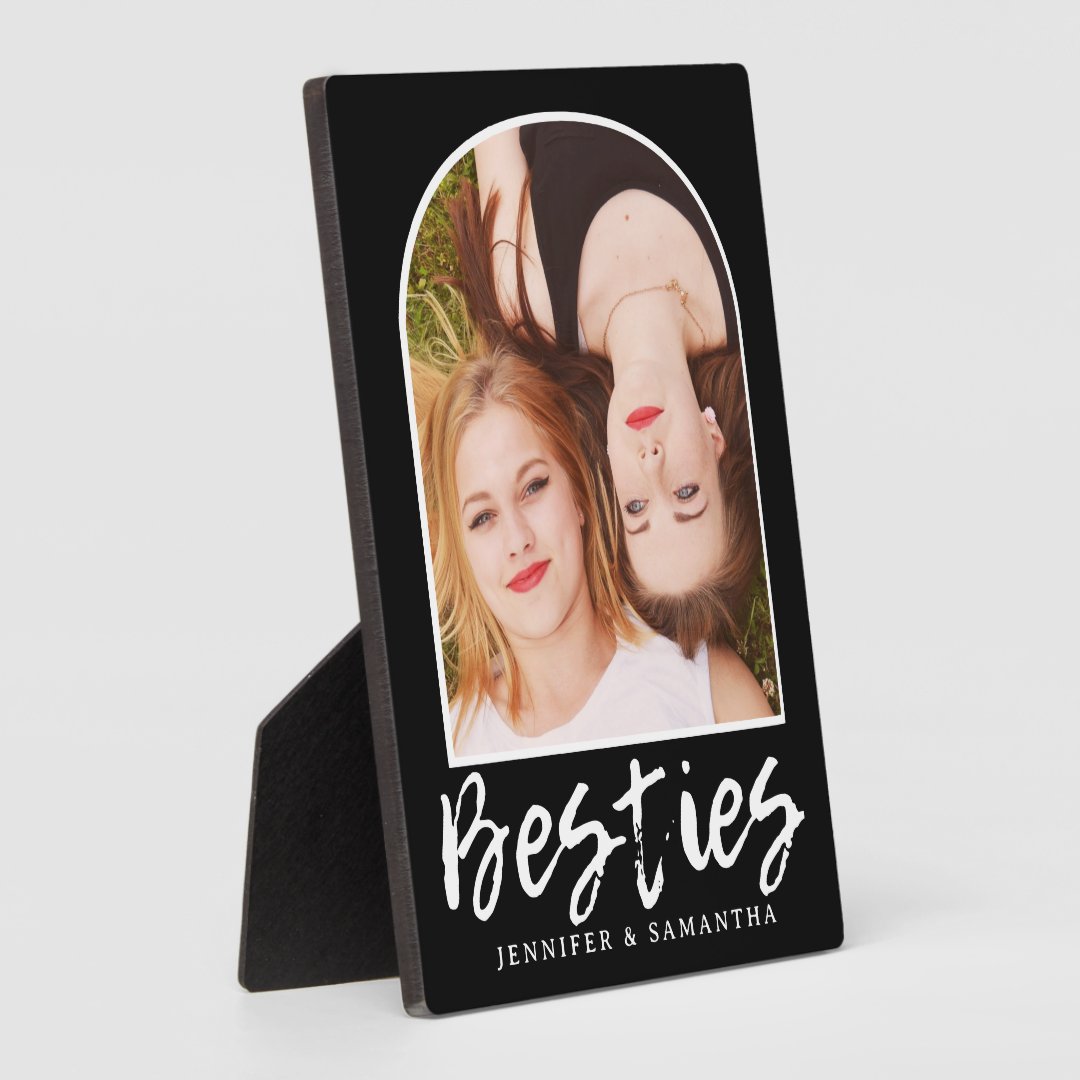 Besties Photo Arch Picture Frame Black And White | Zazzle