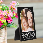Besties Photo Arch Picture Frame Black And White<br><div class="desc">Personalized besties photo frame for a special gift for birthday, holiday, friendship day.</div>