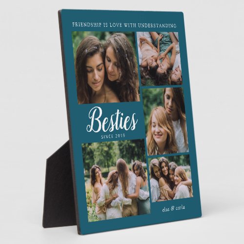 Besties Photo Collage Best Friend Friendship Quote Plaque