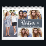 Besties Photo Collage Best Friends  Calendar<br><div class="desc">Let your BFF know how much she means to you with this Besties photo collage design.</div>