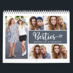 Besties Photo Collage Best Friends  Calendar<br><div class="desc">Let your BFF know how much she means to you with this Besties photo collage design.</div>