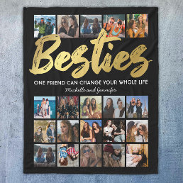 Besties Photo Collage | Best Friends Fleece Blanket