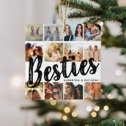 Besties, Photo Collage & Names | Bff Christmas Ceramic Ornament at Zazzle