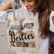 Besties, Photo Collage & Names | Bff  Tote Bag at Zazzle