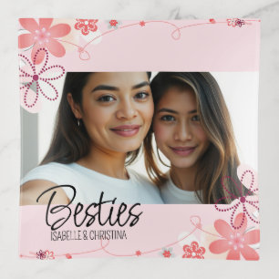 BESTIES Photo Elegant Modern Trinket Tray