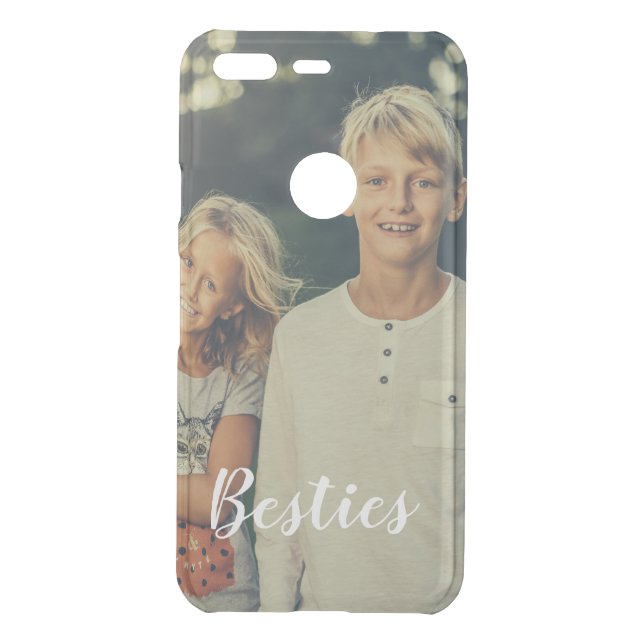 Besties photo monogrammed Modern stylish classy Uncommon Google Pixel Case (Back)
