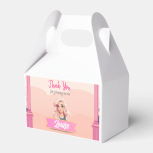 Besties Pink Doll Birthday Favor Boxes