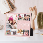 Besties Script 7 Photo Best Friends Collage Heart Plaque<br><div class="desc">A special, memorable multiple photo plaque gift for besties. The design features seven photo grid collage layout to display your own special best friends photos. "Besties" is displayed in stylish typography. A simple heart shape is displayed over one of the photos. Send a memorable and special gift to yourself and...</div>