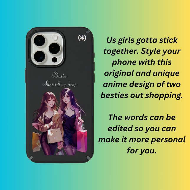 Besties, shop till we drop  speck iPhone case (Creator Uploaded)