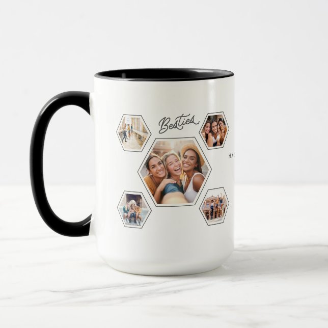 Besties Ten‑Photo Names & Year Custom Keepsake Mug (Left)