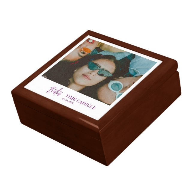 Besties Time Capsule Photo Wood Keepsake Box (Side)