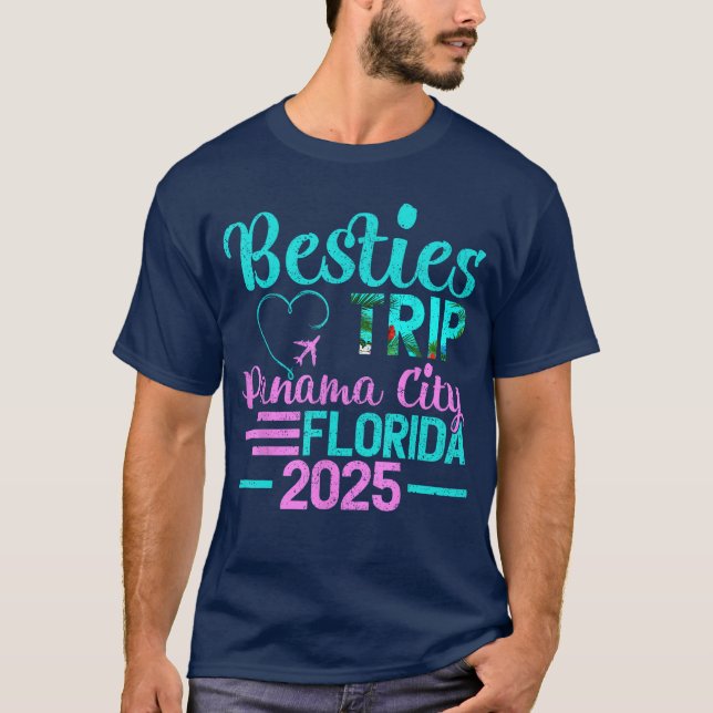 Besties Trip 2025 Summer Vacation Florida Panama C T-Shirt (Front)
