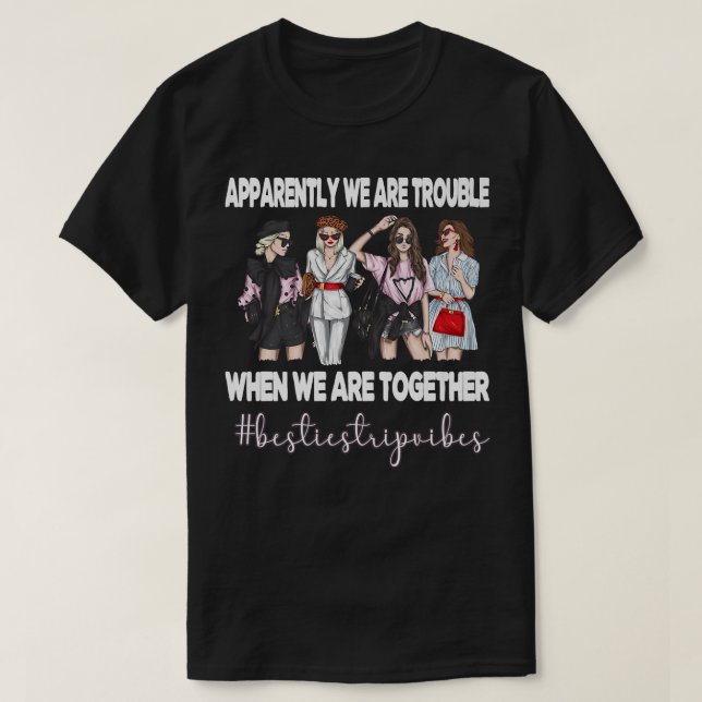 Besties Trip Vibes Best Friend Vacation Travel Gir T-Shirt (Design Front)